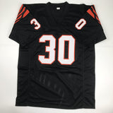 Autographed/Signed ICKEY WOODS Cincinnati Black Jersey JSA COA Auto