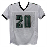 Brian Dawkins Autographed/Signed Pro Style White XL Jersey Beckett 38820