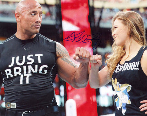Ronda Rousey UFC & WWE Authentic Signed 11x14 Photo Autographed BAS #AD77167
