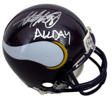 Adrian Peterson Signed/Inscribed Vikings Mini Football Helmet JSA 213099
