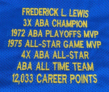 Freddie Lewis Signed Indiana Pacers Jersey (JSA COA) 3xABA Champion Point Guard