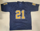 LADAINIAN TOMLINSON SIGNED AUTOGRAPHED PRO STYLE XL CUSTOM JERSEY BECKETT QR