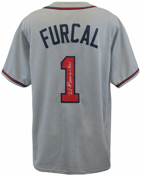 Rafael Furcal Signed Grey Custom Baseball Jersey w/2000 NL ROY - (SCHWARTZ COA)