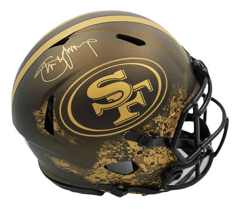 Steve Young Signed San Francisco 49ers Speed Authentic Custom Gold/Digi Helmet