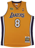 Lakers Kobe Bryant Signed Yellow M&N 2000-01 HWC Authentic Framed Jersey PSA/DNA