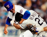 Nolan Ryan Signed 16x20 Texas Rangers Ventura Fight Photo PSA/DNA