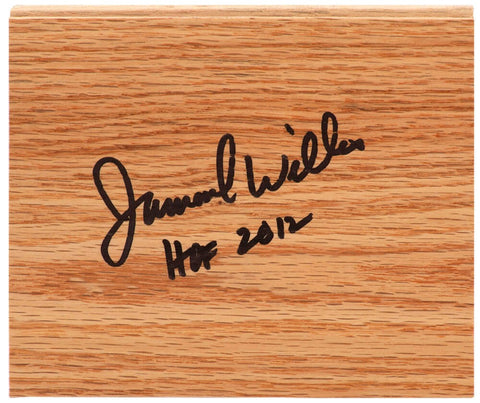 Jamaal Wilkes (LAKERS) Signed 5x6 Floor Piece w/HOF 2012 - (SCHWARTZ COA)