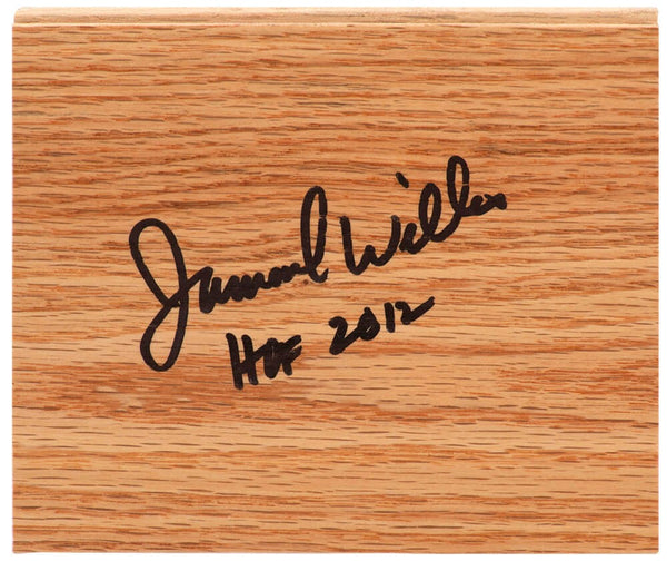 Jamaal Wilkes (LAKERS) Signed 5x6 Floor Piece w/HOF 2012 - (SCHWARTZ COA)
