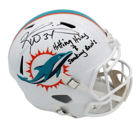 Ricky Williams Signed Miami Dolphins Speed Full Size NFL Helmet with Holes/Bowls
