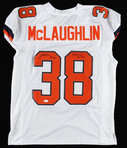 Jaleel McLaughlin Signed Denver Broncos Jersey Inscribed Broncos Country JSA COA