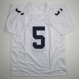 Autographed/Signed Terry Hanratty Notre Dame White Jersey Beckett BAS COA