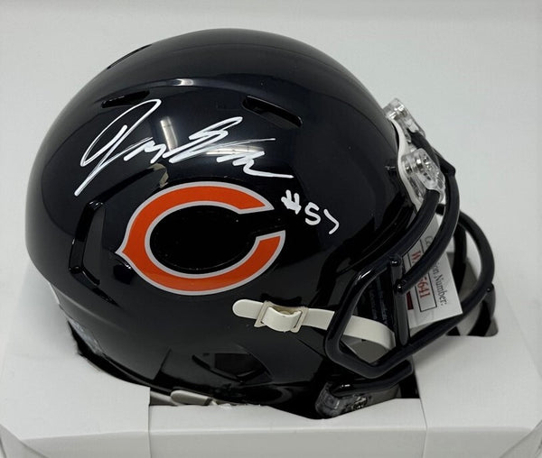 Bears Linebacker JACK SANBORN Signed Riddell Speed Mini Helmet AUTO - JSA