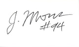 Jarvis Moss Autographed/Signed Denver Broncos Index Card BAS 45310