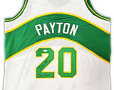 SEATTLE SUPERSONICS GARY PAYTON AUTOGRAPHED WHITE JERSEY "THE GLOVE" JSA 215727