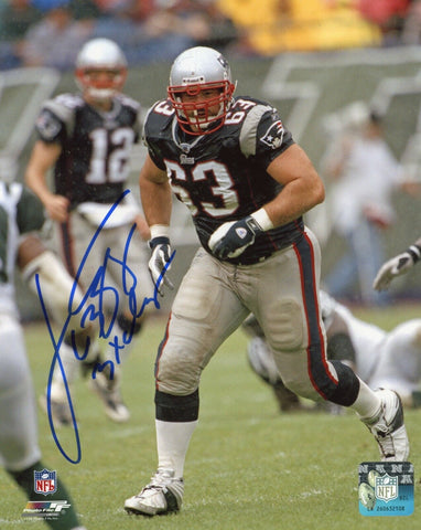 Joe Andruzzi New England Patriots Signed 8x10 3X Champ Inscribed Patriots Alumni