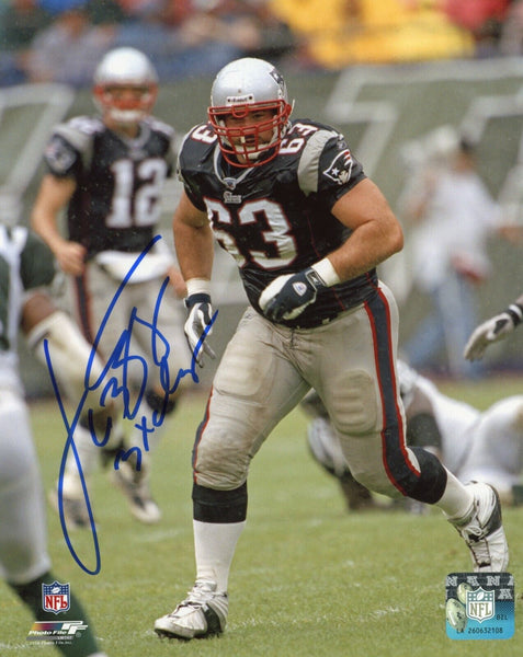 Joe Andruzzi New England Patriots Signed 8x10 3X Champ Inscribed Patriots Alumni