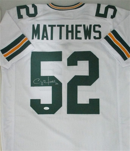 Packers CLAY MATTHEWS Signed Custom Replica White Jersey AUTO - JSA