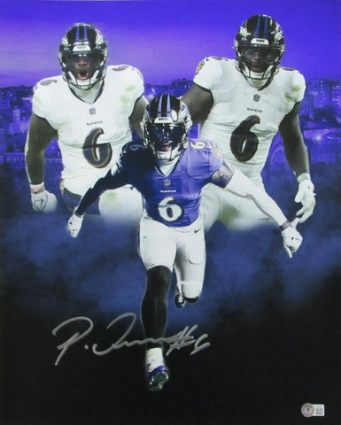 Patrick Queen Baltimore Ravens Signed/Autographed 16x20 Photo Beckett 164098