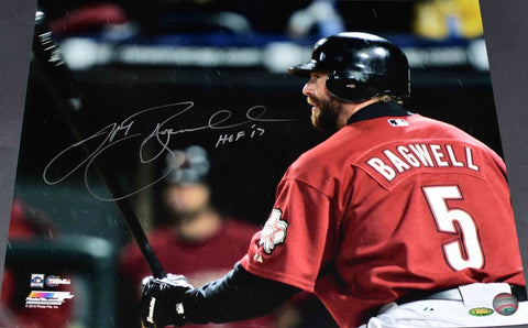 JEFF BAGWELL SIGNED AUTOGRAPHED HOUSTON ASTROS 16x20 PHOTO TRISTAR W/ HOF 17