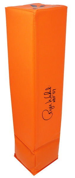 Roger Wehrli (CARDINALS) Signed Orange Endzone Pylon w/HOF'07 (SCHWARTZ COA)