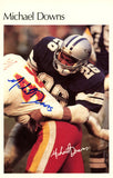 Michael Downs Autographed Dallas Cowboys Mini Poster Beckett 46126