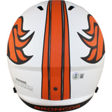 John Elway Autographed Denver Broncos F/S Lunar Helmet Beckett Witness 50233