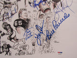 1986 NY Giants Signed by 11 Litho 19x25 Parcells Taylor Carson+++ PSA/DNA 209353