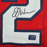 Framed Autographed/Signed JJ Wetherholt 35x39 STL Red Jersey LCG Prova COA