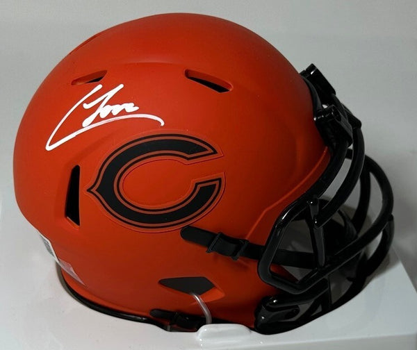 Bears COLSTON LOVELAND Signed Riddell RAVE Speed Mini Helmet AUTO - BAS
