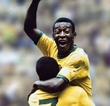 Pele Signed Brazil National Team Jersey (Beckett) 3xFIFA World Cup Champs