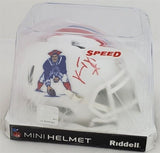 Vince Wilfork Signed New England Patriots Mini Helmet (Patriots Alumni Club COA)