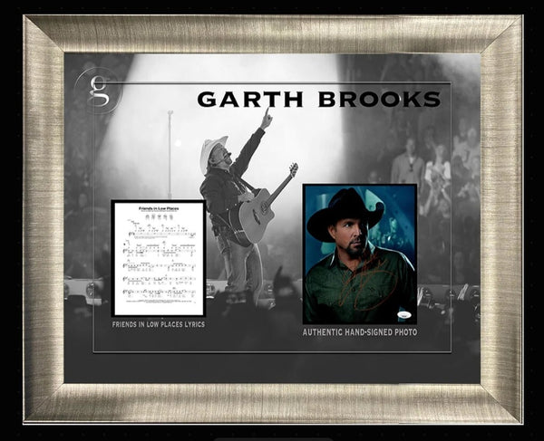 Autographed Garth Brooks 34"x28.5" Framed Photo Collage JSA COA