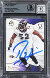 Ravens Ray Lewis Signed 2009 SP Authentic #66 Card Auto Graded 10! BAS Slabbed