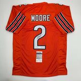 Autographed/Signed D.J. DJ Moore Chicago Orange Football Jersey Beckett JSA COA