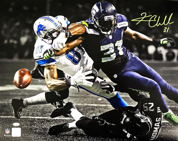 KAM CHANCELLOR AUTOGRAPHED 16X20 PHOTO SEAHAWKS MCS 220841