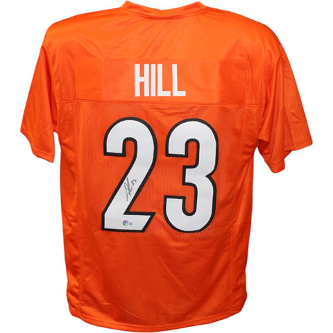 Dax Hill Autographed/Signed Pro Style Orange Jersey Beckett 42777