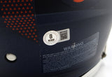 Bo Nix Autographed & Inscribed "Go Broncos" Navy Pro Speed Helmet BAS COA