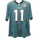 AJ Brown Autographed Philadelphia Eagles SB LIX Jersey SB Champs Beckett 49786