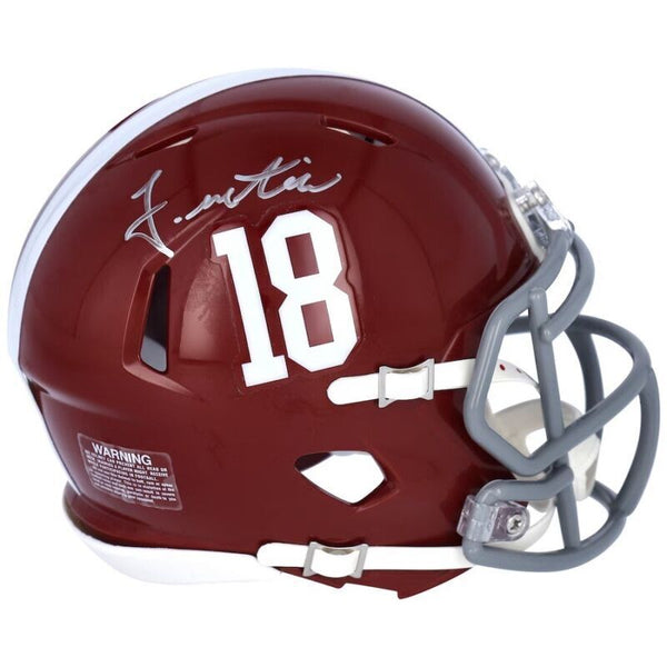 John Metchie Autographed Alabama Crimson Tide Mini Speed Helmet Fanatics