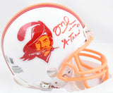 Mike Alstott Autographed Buccaneers 76-96 Mini Helmet A-Train - Beckett W Holo
