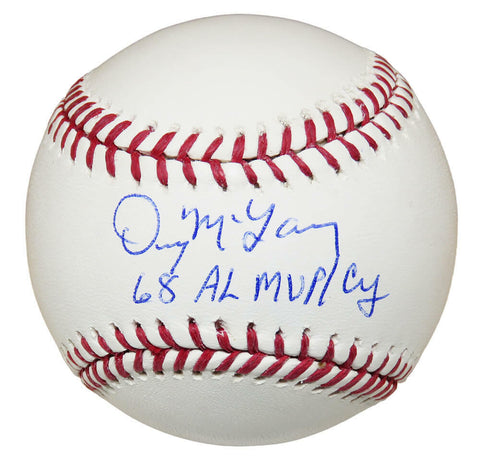Tigers DENNY McLAIN Signed Official MLB Baseball w/68 AL MVP, CY - SCHWARTZ