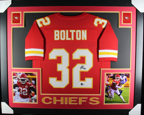 NICK BOLTON (Chiefs red SKYLINE) Signed Autographed Framed Jersey Beckett