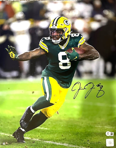 JOSH JACOBS - Green Bay Packers NFL Run Back - Signed 16x20 Photo #3 AUTO - BAS