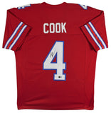 James Cook Authentic Signed Red Pro Style Jersey Autographed BAS