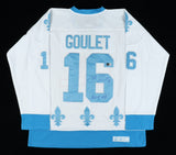 Michel Goulet Signed Quebec Nordiques Inscribed "H.O.F. 98" Jersey (Beckett)