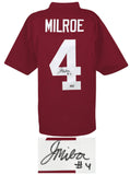 Jalen Milroe Signed Maroon Custom College Football Jersey (ALABAMA) Tri-Star COA