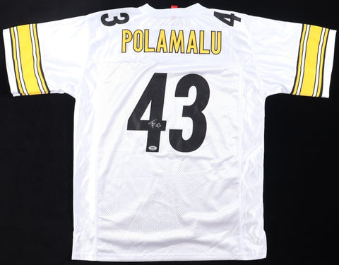 Troy Polamalu Signed Pittsburgh Steelers Jersey (PSA) 8xPro Bowl Defensive Back