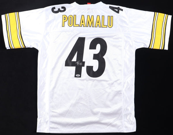 Troy Polamalu Signed Pittsburgh Steelers Jersey (PSA) 8xPro Bowl Defensive Back