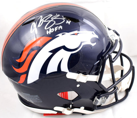 Champ Bailey Signed Broncos F/S Speed Authentic Helmet w/HOF- Beckett W Hologram