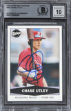 Phillies Chase Utley Signed 2004 Upper Deck Vintage #260 Card Auto 10! BAS Slab